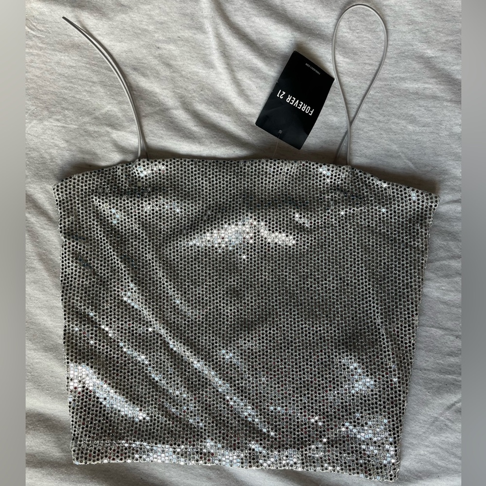 NWT Forever 21 S Sequin Top - Picture 2 of 8